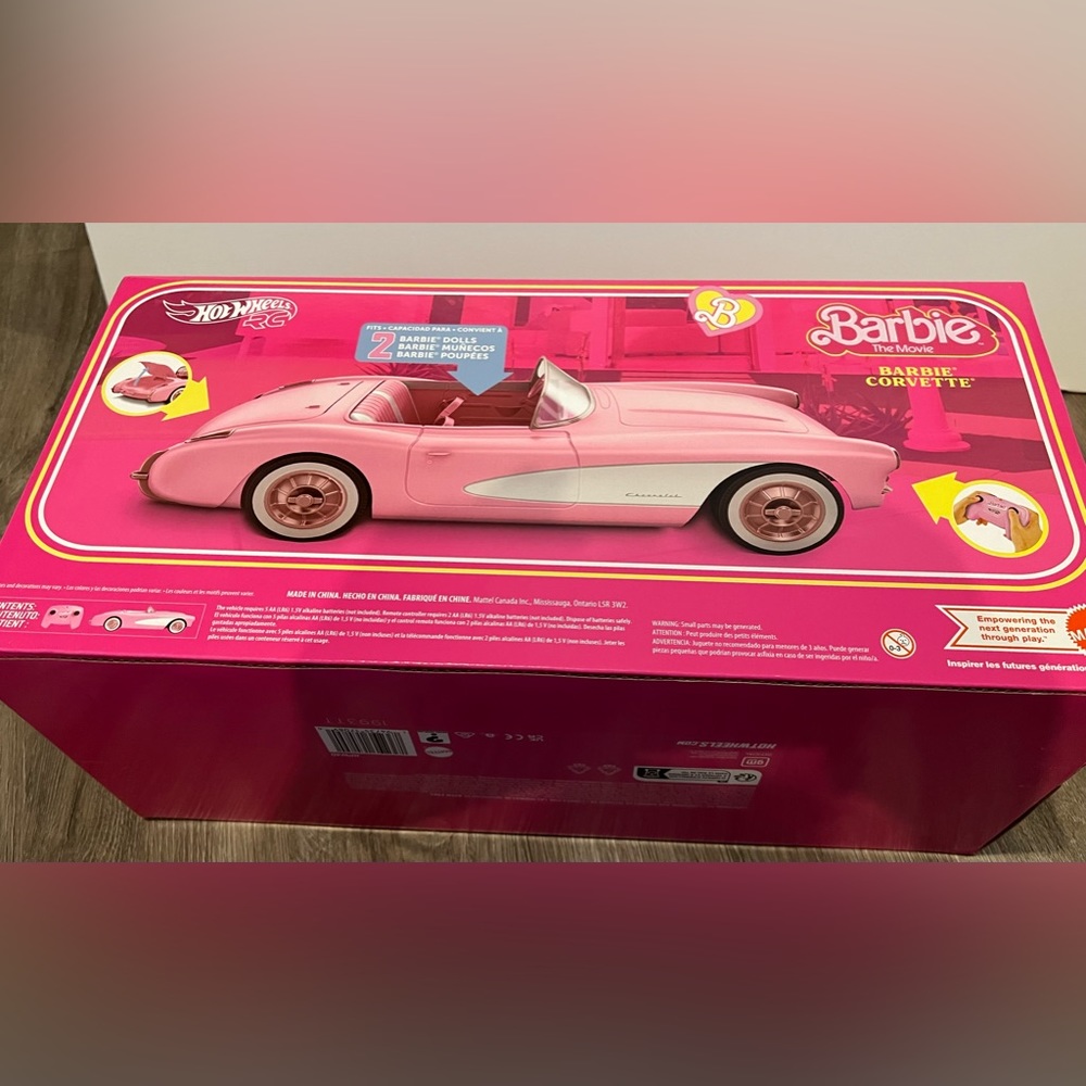 LAST ONE💕MUST FOR BARBIE LOVERS!! Barbie Hot Wheels Remote Control Corvette!NIB - Picture 4 of 7